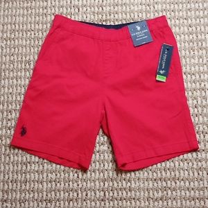 US Polo Jogger Shorts XS Stretch Twill Red Shorts